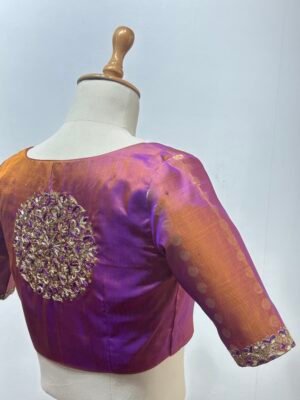 Zari and knot handwork blouse