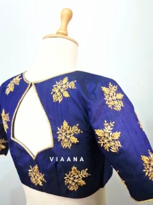 NEW ARRIVAL- Big hand embroidered motif all the the blouse using zardosi and knot work