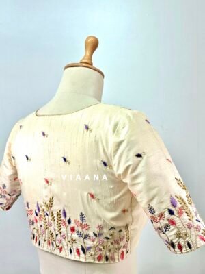 NEW ARRIVAL- Multi-color embroidery with trendy handwork blouse