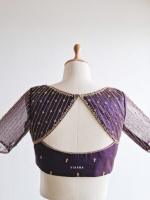 Zardozi highlight handwork blouse