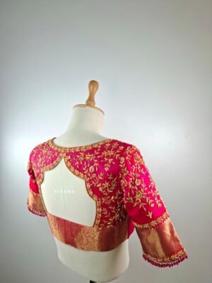 Floral filled Zardozi embroidery blouse
